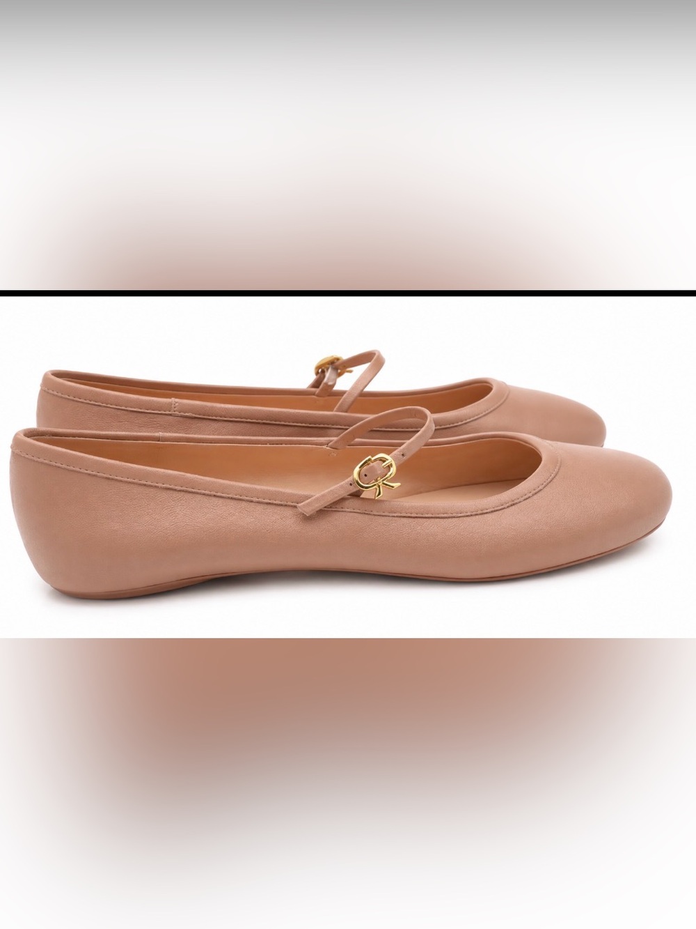 Gianvito Rossi Carla Flats Mary Jane – Beige Leather | EU 40 / US 9.5–10 - Picture 4 of 11